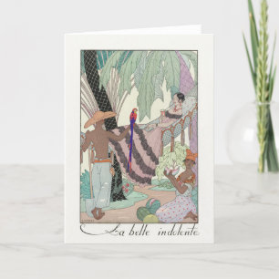 George Barbier, Art Deco Thank You Card