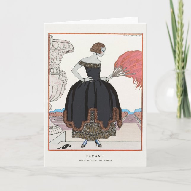 George Barbier, Art Deco Thank You Card (Front)