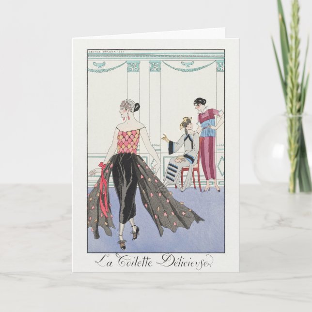 George Barbier, Art Deco Thank You Card (Front)