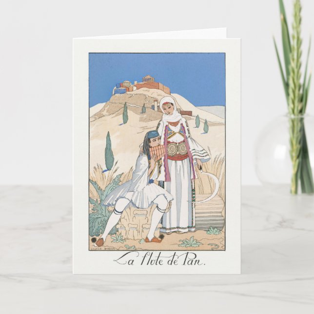 George Barbier, Art Deco Thank You Card (Front)