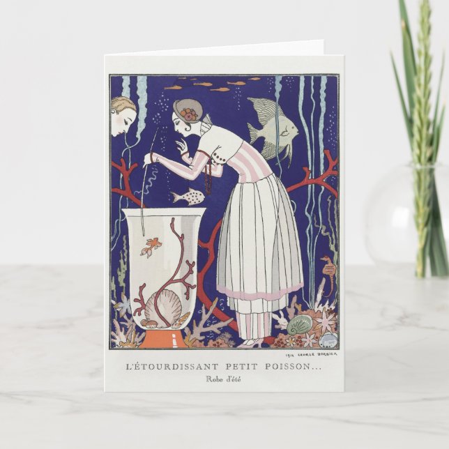 George Barbier, Art Deco Thank You Card (Front)