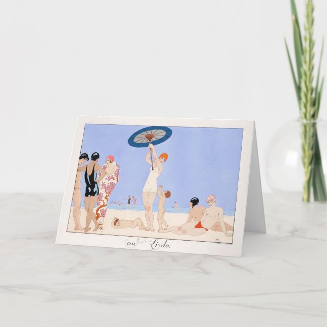 George Barbier, Art Deco Thank You Card (Front)