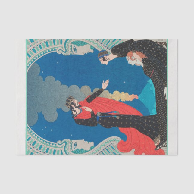 George Barbier, Art Deco Tissue Paper (Front)