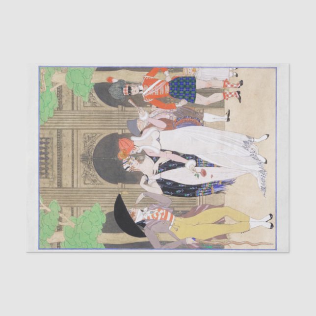 George Barbier, Art Deco Tissue Paper (Front)