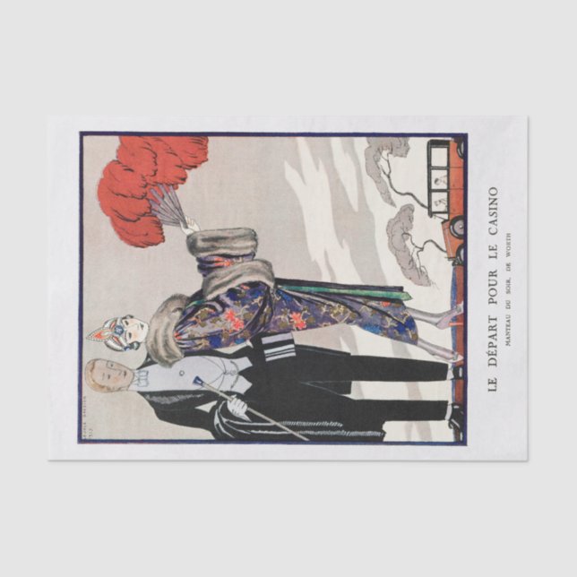 George Barbier, Art Deco Tissue Paper (Front)