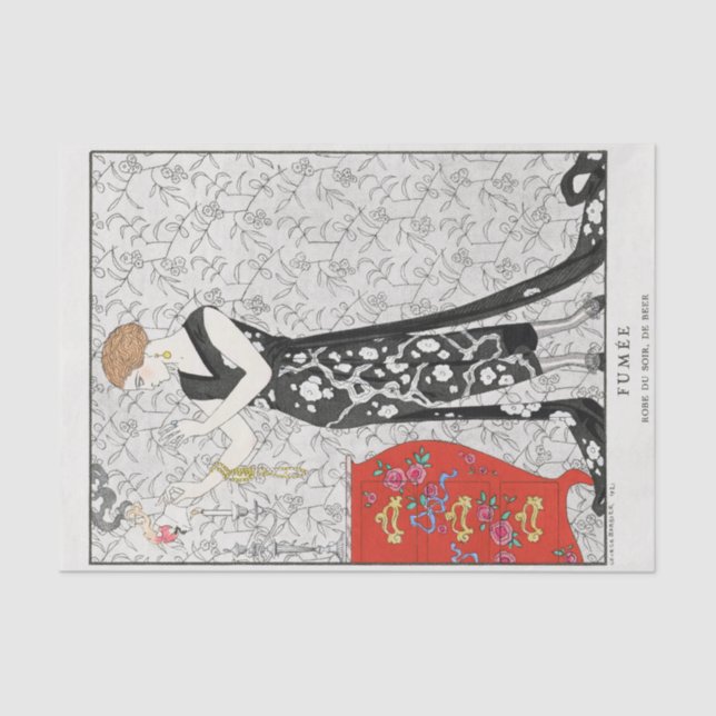 George Barbier, Art Deco Tissue Paper (Front)