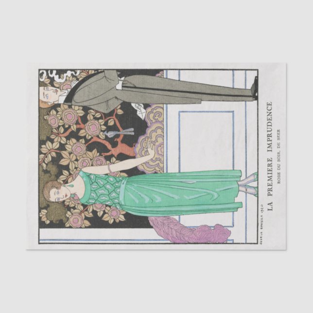 George Barbier, Art Deco Tissue Paper (Front)