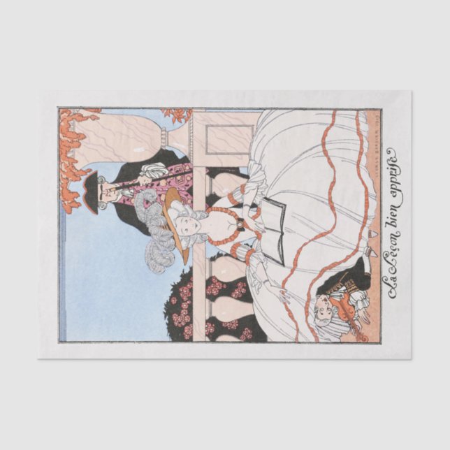 George Barbier, Art Deco Tissue Paper (Front)