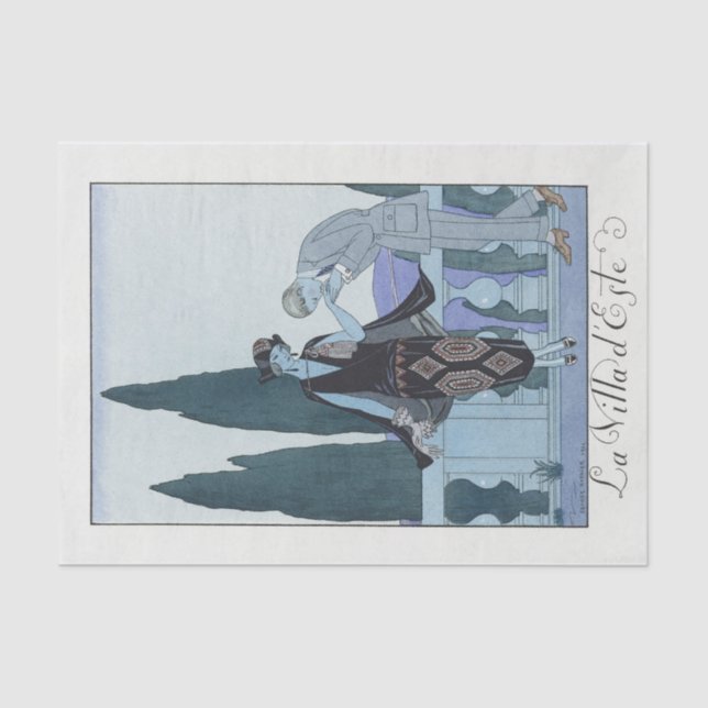 George Barbier, Art Deco Tissue Paper (Front)