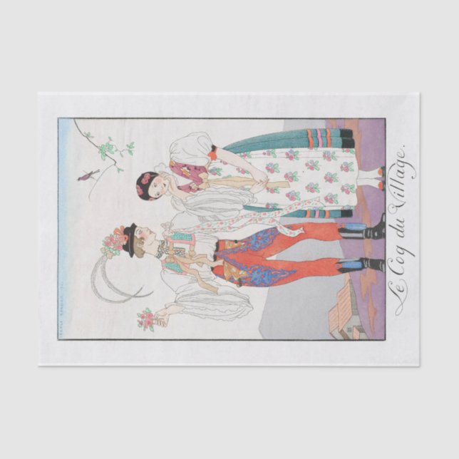 George Barbier, Art Deco Tissue Paper (Front)