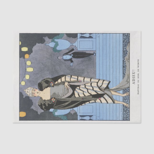 George Barbier, Art Deco Tissue Paper (Front)