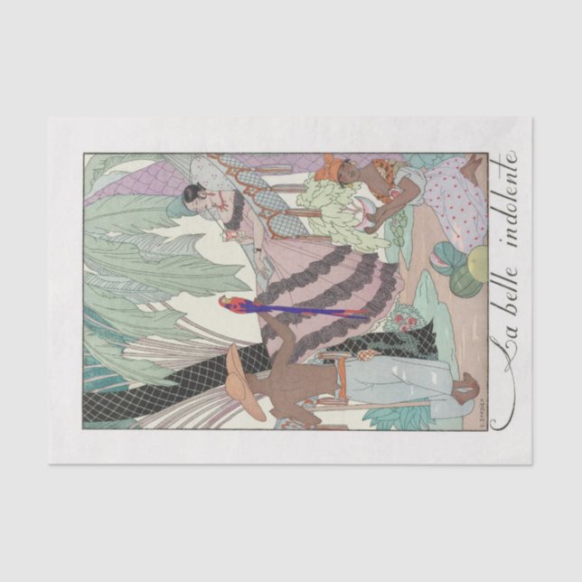 George Barbier, Art Deco Tissue Paper (Front)