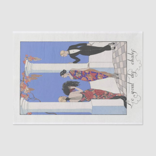 George Barbier, Art Deco Tissue Paper (Front)