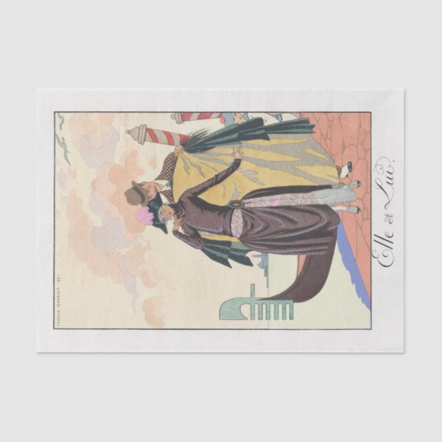 George Barbier, Art Deco Tissue Paper (Front)