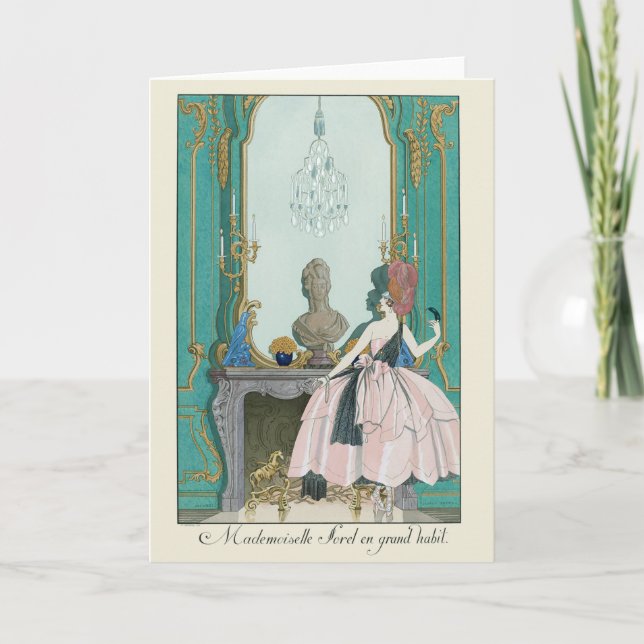 George Barbier French Fashion Illustration Card (Front)