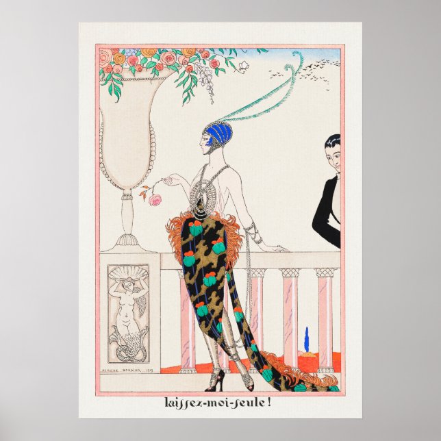 George Barbier leave me alone deco illustration Poster (Front)