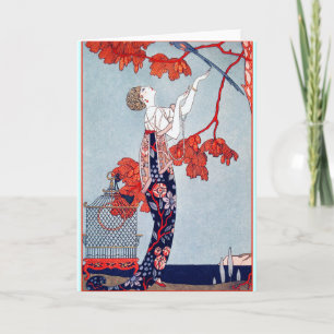 George Barbier "L'Oiseau Volage" 1914 Card