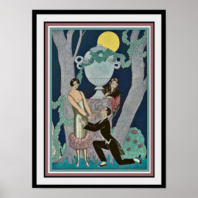 George Barbier "The Proposal" Art Deco Print 16x20 (Front)
