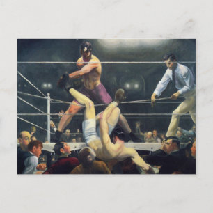 George Bellows Dempsey and Firpo Art of Boxing Postcard