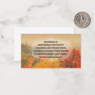 George Bernard Shaw Inspirational Quote "Change" Card