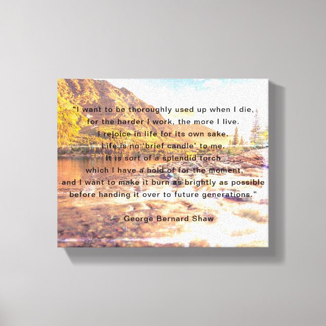 George Bernard Shaw quote Canvas Print (Front)