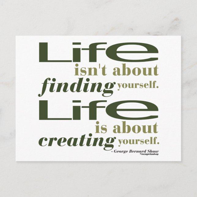 George Bernard Shaw Quote Postcard (Front)