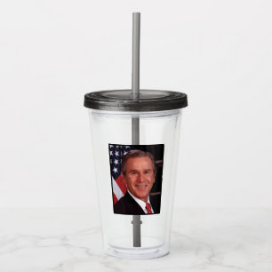 George Bush 43rd US American President Photo Acrylic Tumbler