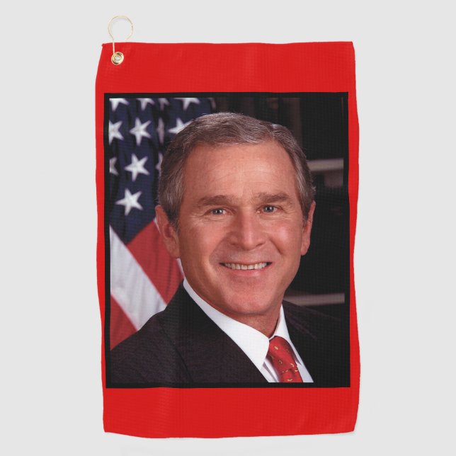 George Bush 43rd US American President Photo Golf Towel (Front)