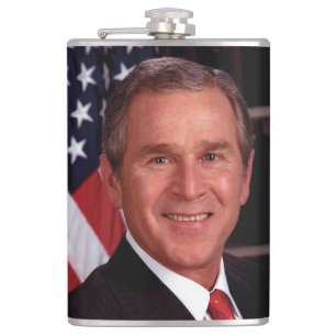 George Bush 43rd US American President Photo Hip Flask