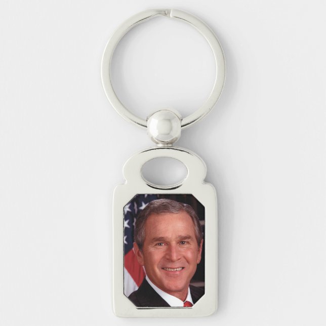 George Bush 43rd US American President Photo Key Ring (Front)