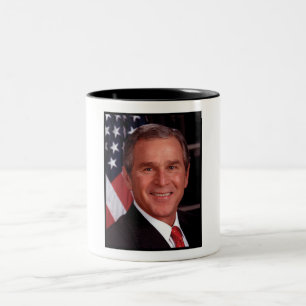 George Bush 43rd US American President Photo Two-Tone Coffee Mug