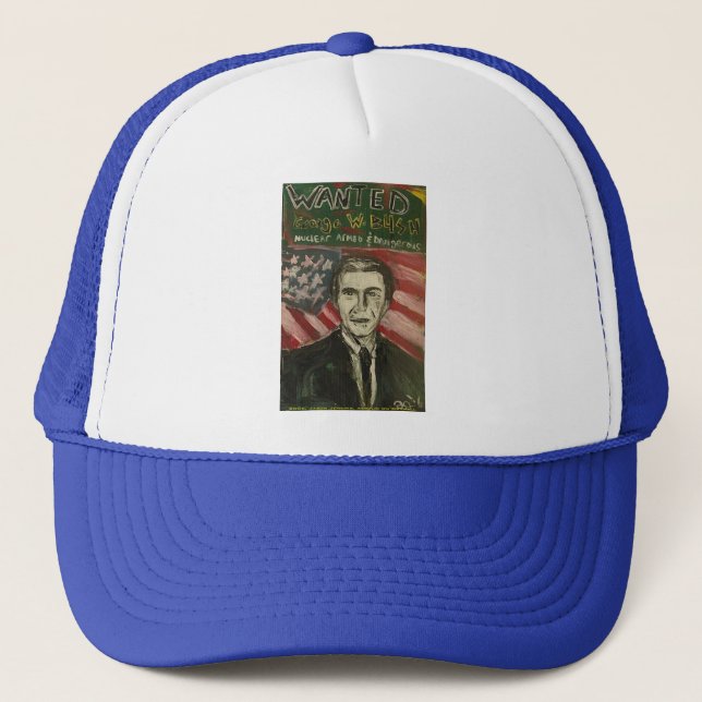 george bush wanted blue/white hat (Front)