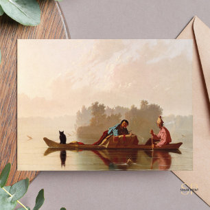 George Caleb Bingham Fur Traders Missouri Postcard