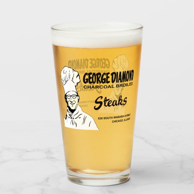 George Diamond Restaurant, Chicago, IL Glass (Front Filled)
