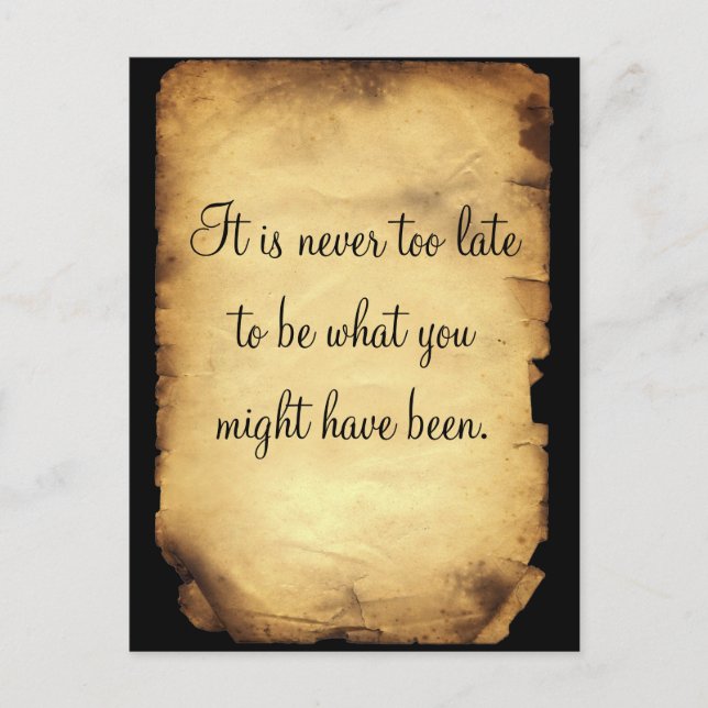 George Eliot's quote on life Postcard (Front)