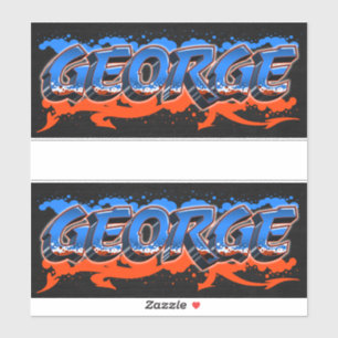 George First Name Graffiti Sticker