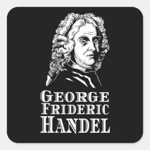 George Frideric Handel Portrait Square Sticker
