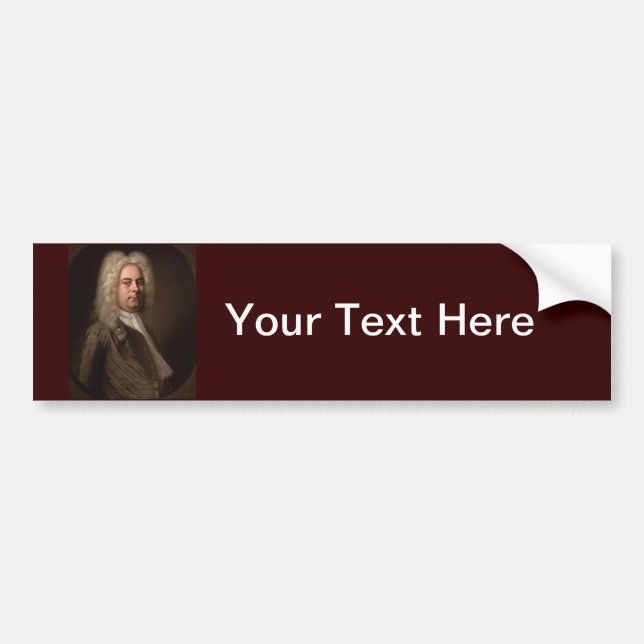 George Frideric Hanel by Balthasar Denner Bumper Sticker (Front)