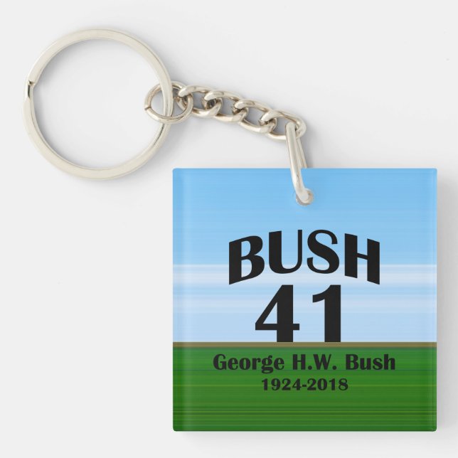 George H.W. Bush 1924-2018 Key Ring (Front)