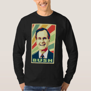 George H W Bush Vintage Colours T-Shirt