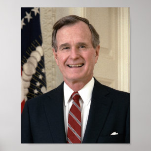 George HW Bush Official Portrait Poster