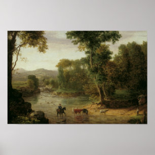 George Inness - Crossing the Ford Poster