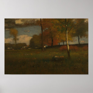George Inness - Near the Village, October Poster