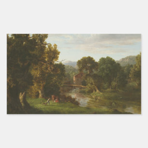 George Inness - The Old Mill Rectangular Sticker