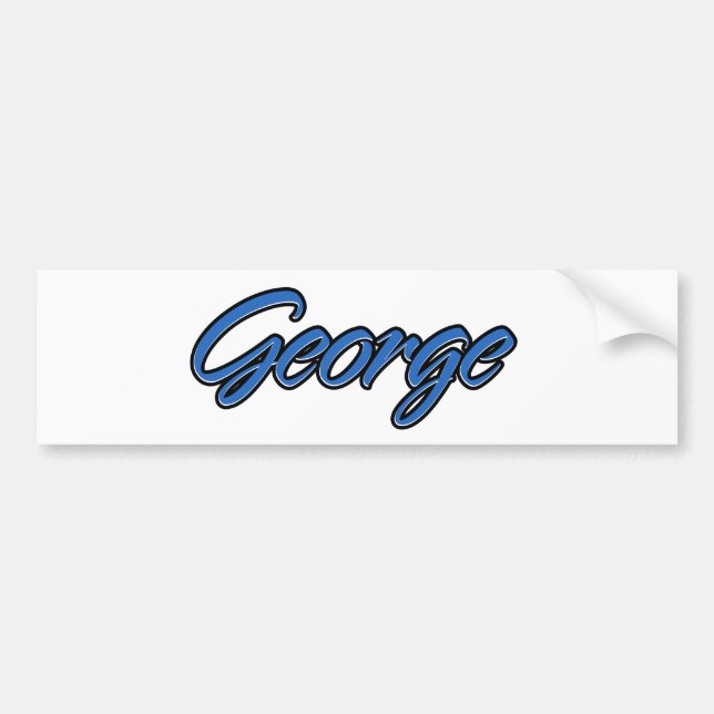 George Name blue Aufkleber Sticker Autoaufkleber (Front)