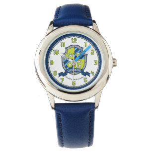 George name meaning letter G crest bear blue Watch