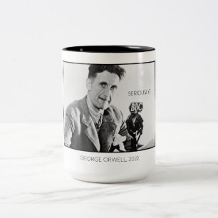 George Orwell Lives   Social Reject   Two-tone Mug