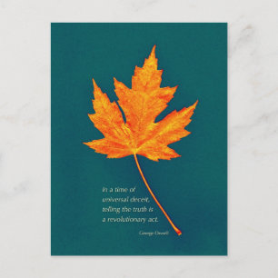 George Orwell quote postcard