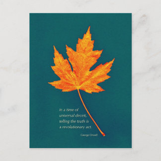 George Orwell quote postcard