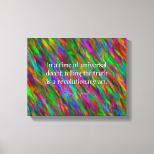 George Orwell Revolutionary Act Quote Canvas Print